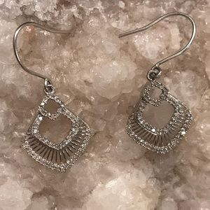 Natural Diamond Dangle Earrings